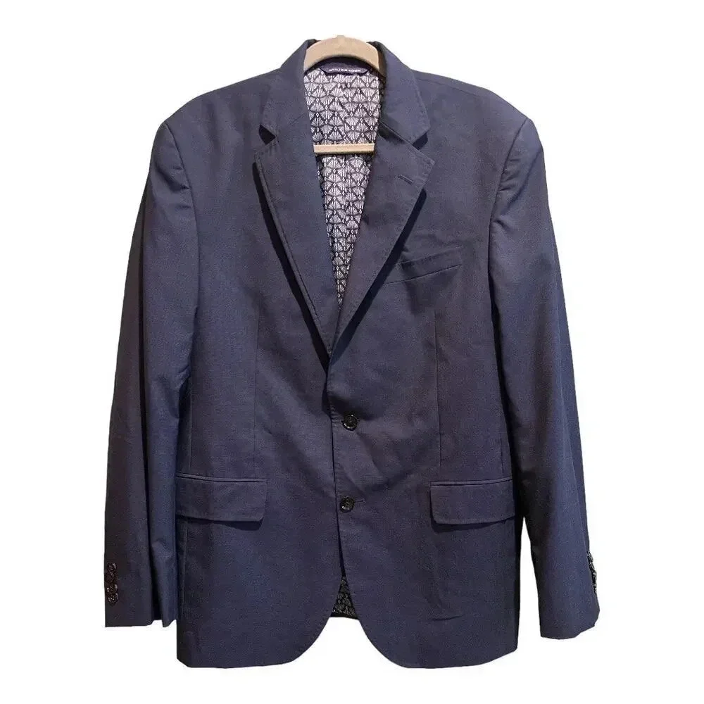 NWOT Ted Baker‎ London Endurance Blazer In Navy Size 44R